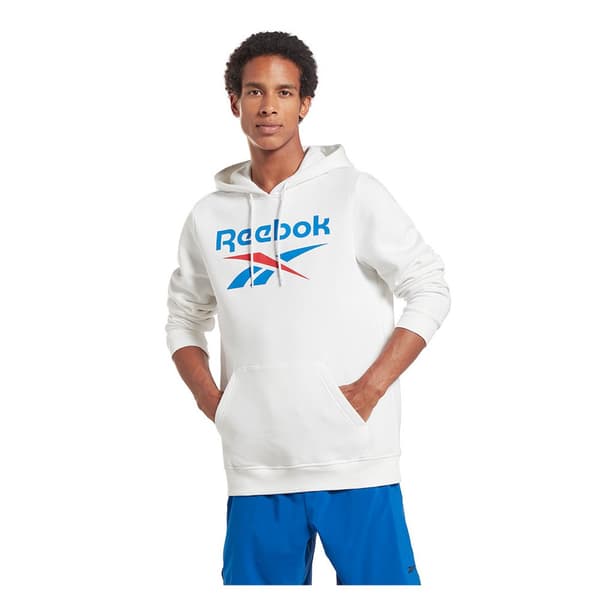 Reebok Tröja Identity Fleece Stacked Logo Pullover Vit 2XL Man