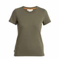 Miniatyrbild 3 av 5: Icebreaker Kortärmad T-shirt Merino Central Classic Grönt M Kvinna