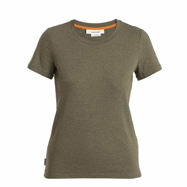 Icebreaker Kortärmad T-shirt Merino Central Classic Grönt M Kvinna