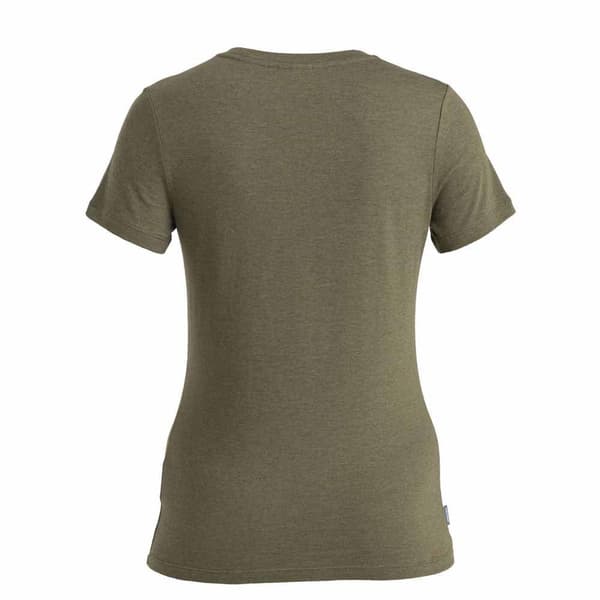 Icebreaker Kortärmad T-shirt Merino Central Classic Grönt M Kvinna