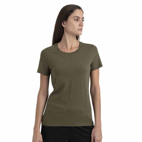 Icebreaker Kortärmad T-shirt Merino Central Classic Grönt M Kvinna