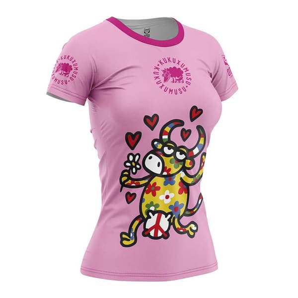 Otso Kortærmet T-shirt Kukuxumusu Love Rosa S Kvinde