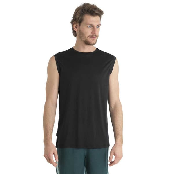 Icebreaker Hihaton T-paita Merino 125 Cool-lite Sphere Iii Tank Musta M Mies