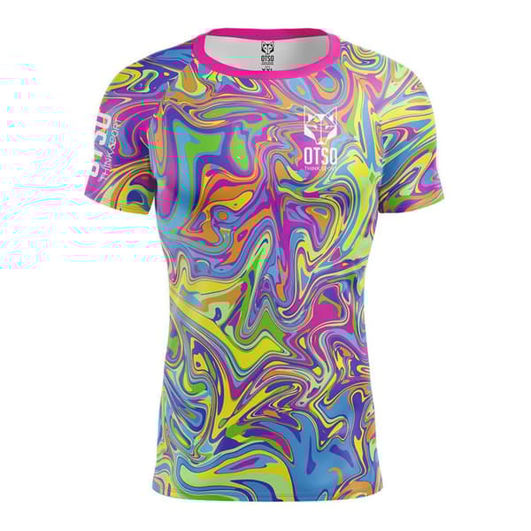Otso Kortärmad T-shirt Psychedelic Flerfärgad M Man