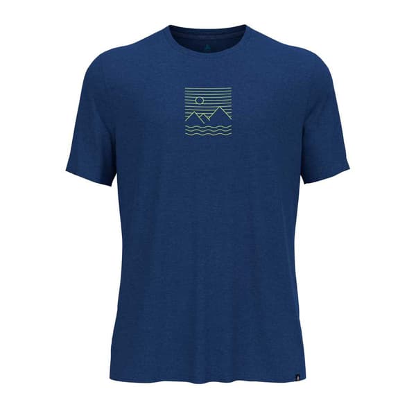 Odlo Kortärmad T-shirt Ascent Sun Sea Mountains Blå M Man