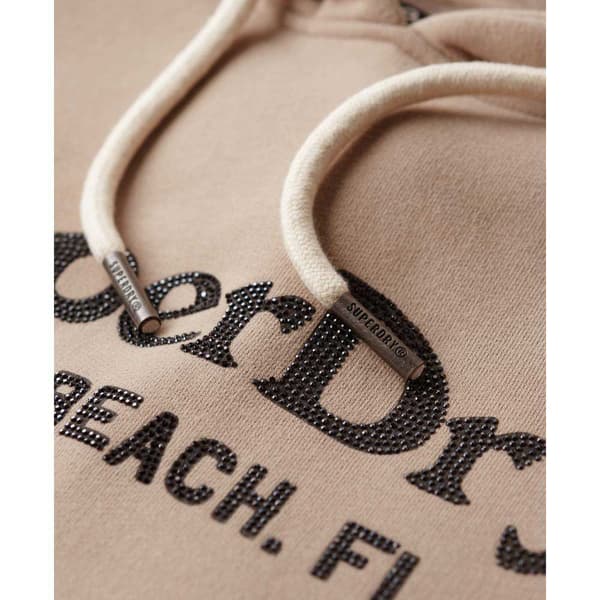 Superdry Luvtröja Metallic Venue Logo Beige S Kvinna