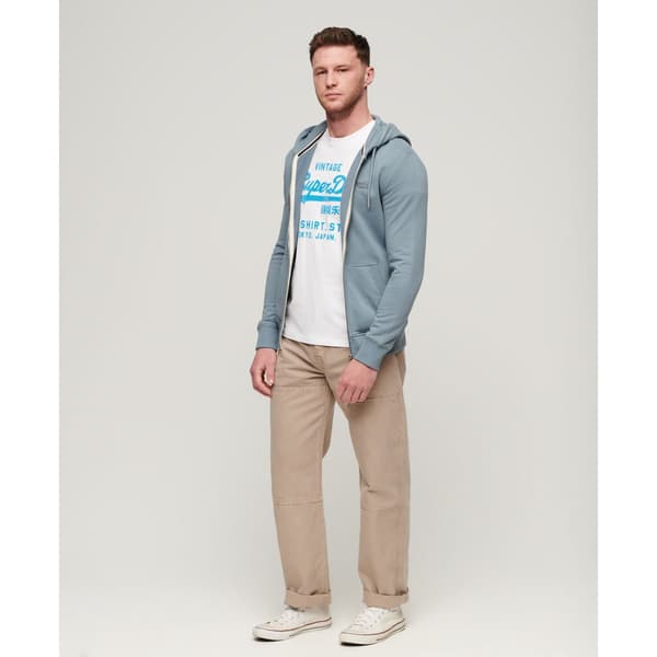 Superdry Sweatshirt Med Full Dragkedja Essential Logo Ub Blå 3XL Man
