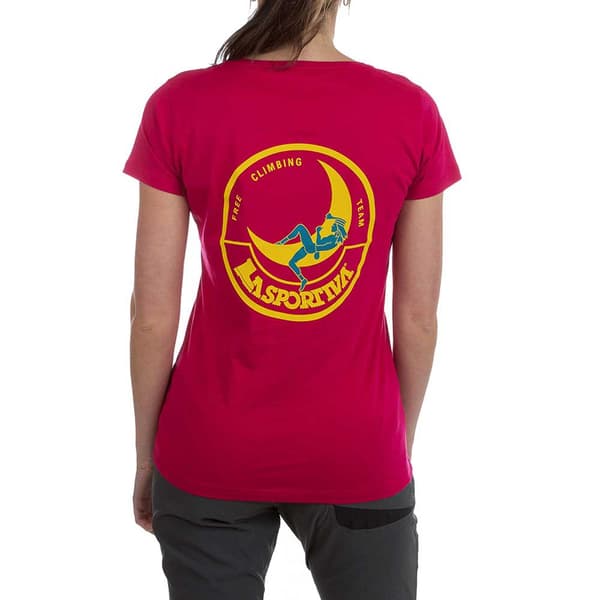 La Sportiva Kortärmad T-shirt Climbing On The Moon Rosa S Kvinna