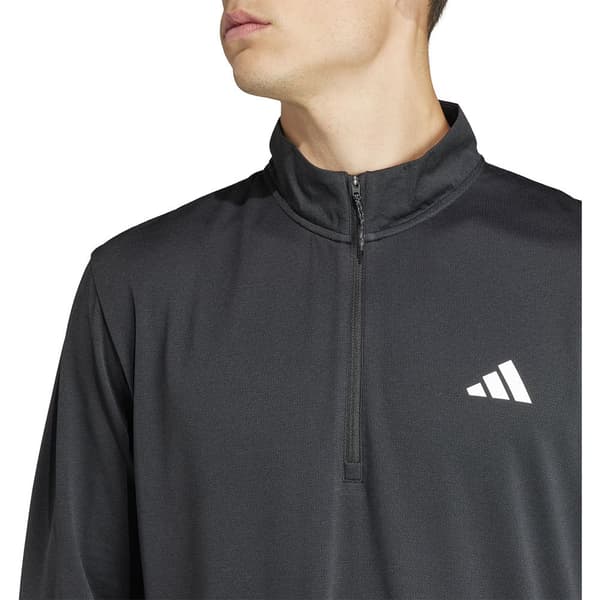 Adidas Halv Lynlå Sweatshirt Train Essentials Sort L Mand