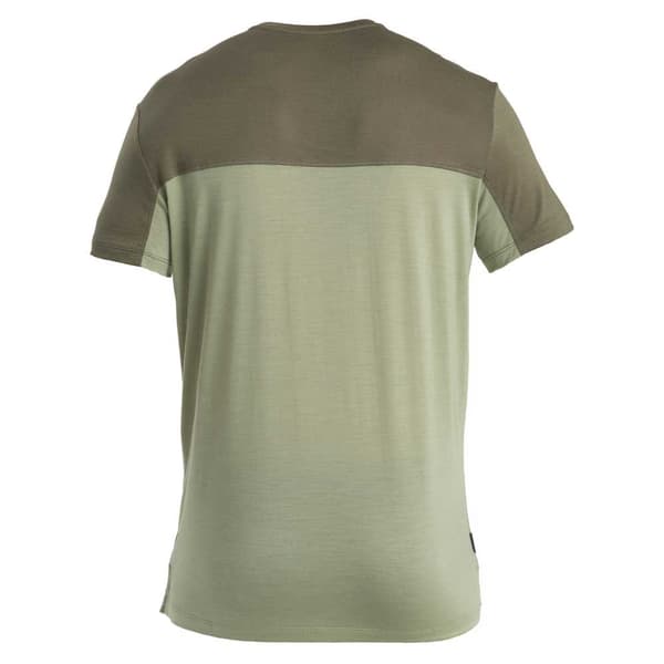 Icebreaker Merino 125 Cool-lite Sphere Iii Colour Block T-shirt Med Korta ärmar Grönt L Man