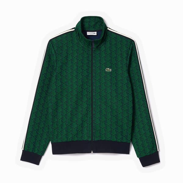 Lacoste Full Vetoketjullinen Villapaita Sh1368 Vihreä 4 Mies