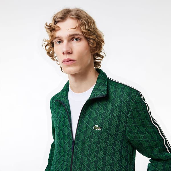 Lacoste Full Vetoketjullinen Villapaita Sh1368 Vihreä 4 Mies