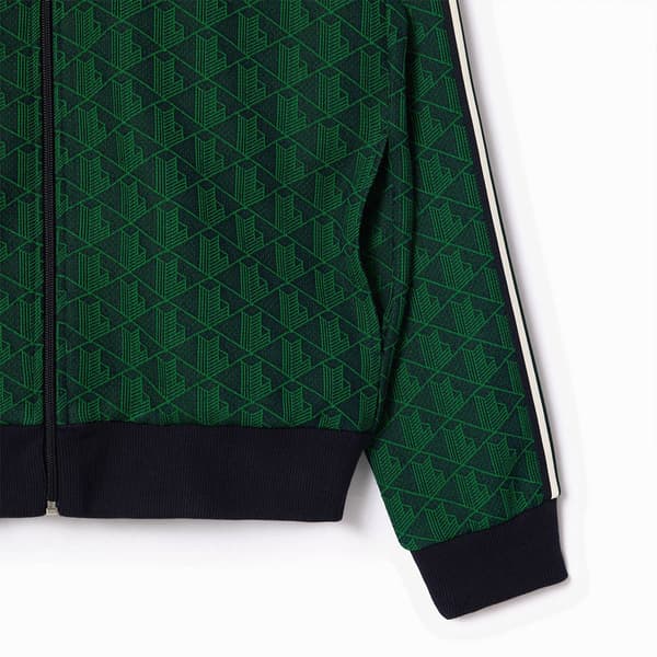 Lacoste Full Vetoketjullinen Villapaita Sh1368 Vihreä 4 Mies