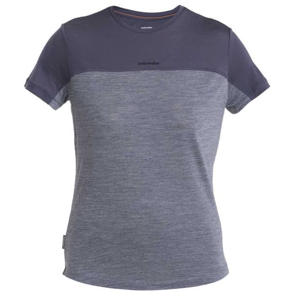 Icebreaker Merino 125 Cool-lite Sphere Iii Colour Block T-shirt Med Korte ærmer Grå M Kvinde