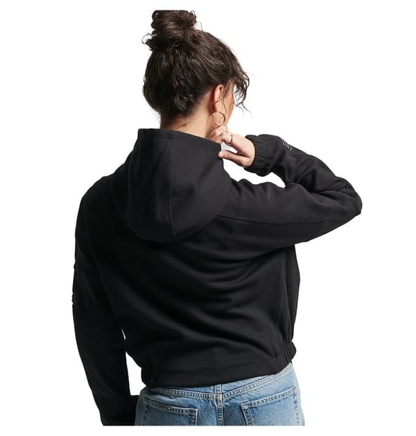 Superdry Sweatshirt Med Full Dragkedja Code Tech Svart XL Kvinna