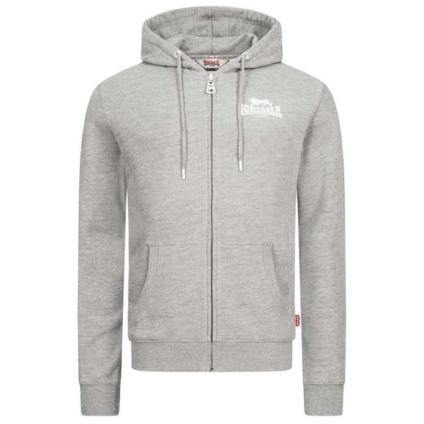 Lonsdale Sweatshirt Med Full Dragkedja Borwick Grå M Man