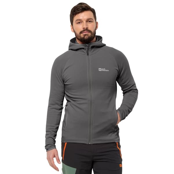 Jack Wolfskin Baiselberg Hooded FZ M 1710541-6945, Mand, Sweatshirts, Grå