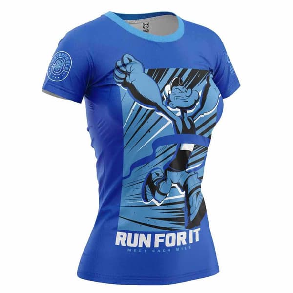 Otso Kortärmad T-shirt Popeye Run For It M Kvinna