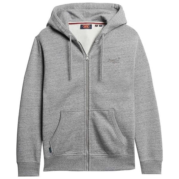 Superdry Sweatshirt Med Full Dragkedja Essential Logo Grå 2XL Man