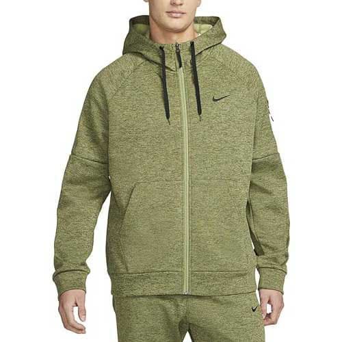 Nike Sweatshirt Med Fuld Lynlås Therma Fit Grøn S Mand