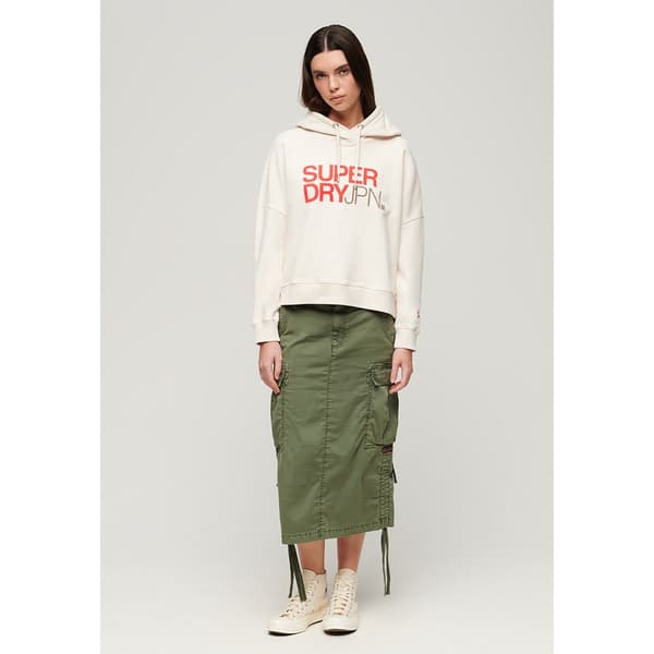 Superdry Huppari Sportswear Logo Boxy Valkoinen M Nainen