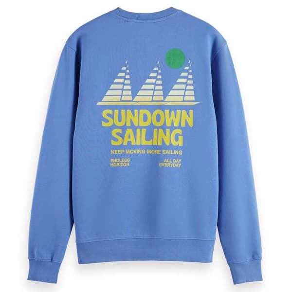Scotch & Soda Tröja Front Back Boating Artwork Blå L Man