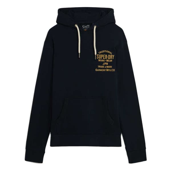 Superdry Luvtröja Workwear Flock Chest Svart 2XL Man