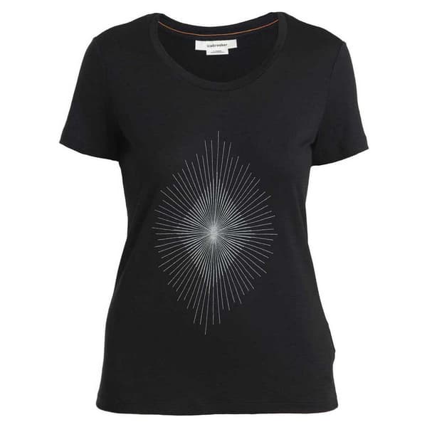 Icebreaker Merino 150 Tech Lite Iii Scoop Light Forms T-shirt Med Korte ærmer Sort S Kvinde