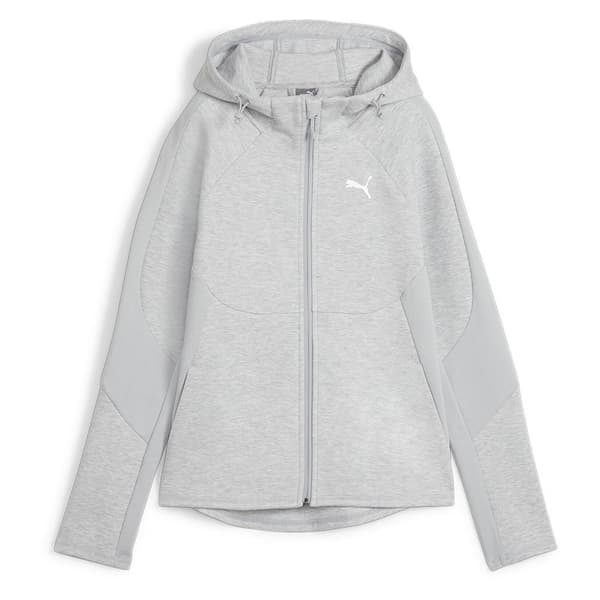 Puma Sweatshirt Med Full Dragkedja Evostripe Grå S Kvinna