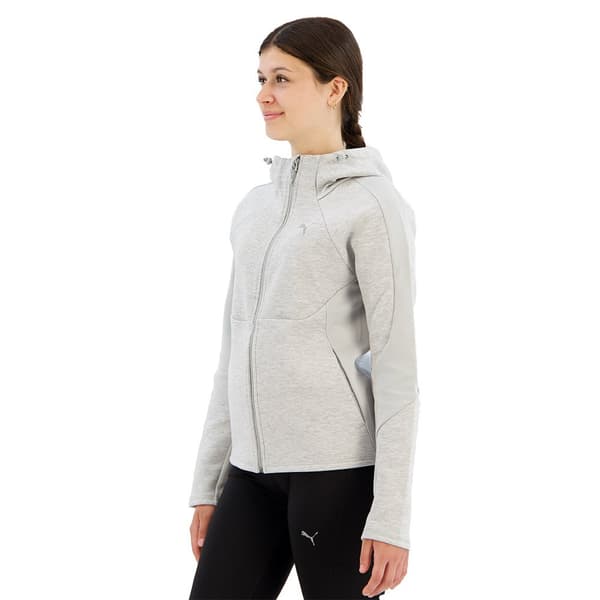 Puma Sweatshirt Med Full Dragkedja Evostripe Grå S Kvinna