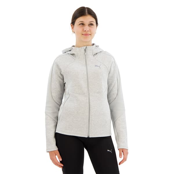 Puma Sweatshirt Med Full Dragkedja Evostripe Grå S Kvinna