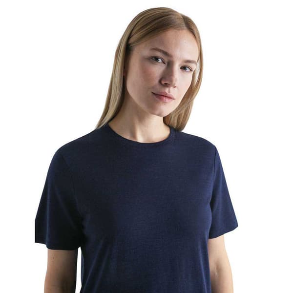 Icebreaker Merino Linen T-shirt Med Korte ærmer Blå XS Kvinde