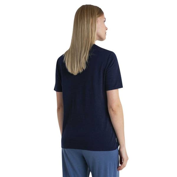 Icebreaker Merino Linen T-shirt Med Korte ærmer Blå XS Kvinde