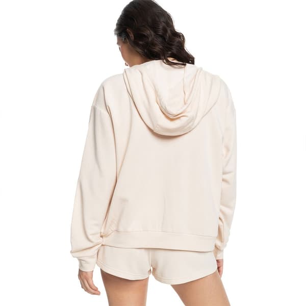 Roxy Surfing Bydayla Kokovetoketjullinen Collegepaita Beige L Nainen