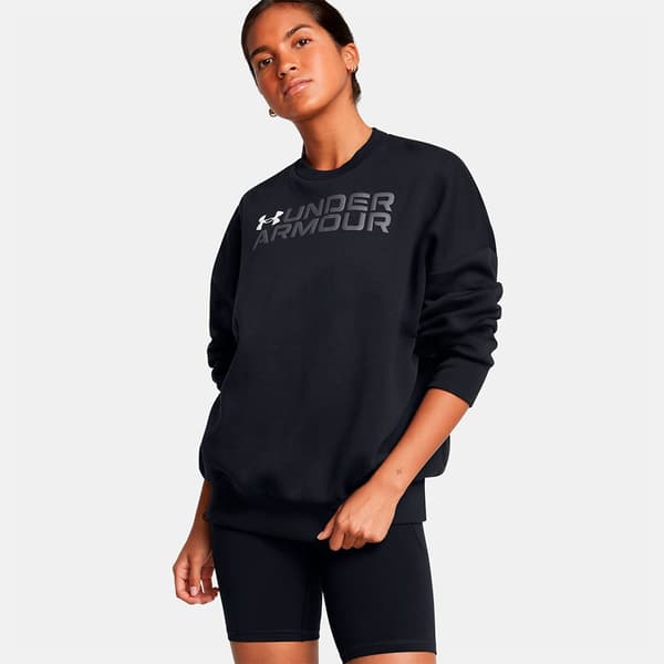 Under Armour Rival Fleece Wordmark Oversized Collegepaita L Nainen