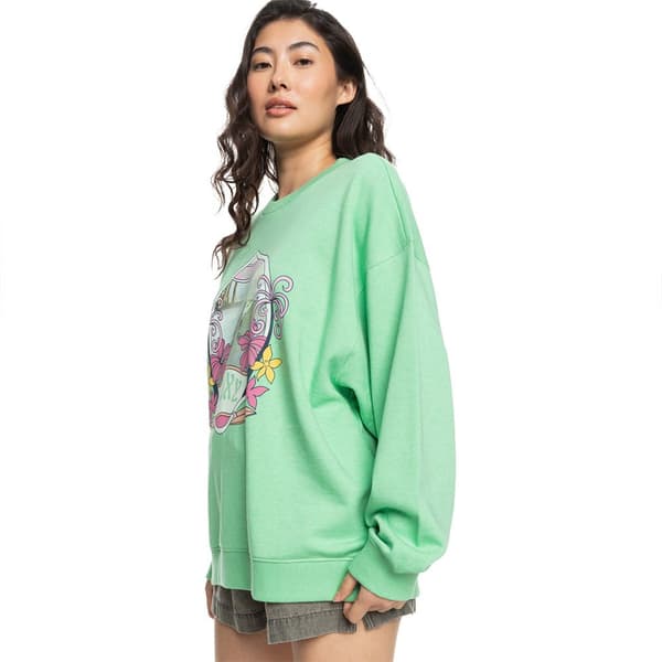 Roxy Take Yourplacea Sweatshirt Grøn L Kvinde