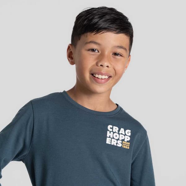 Craghoppers Nosilife Cruz T-shirt Med Lange ærmer Blå 5-6 Years