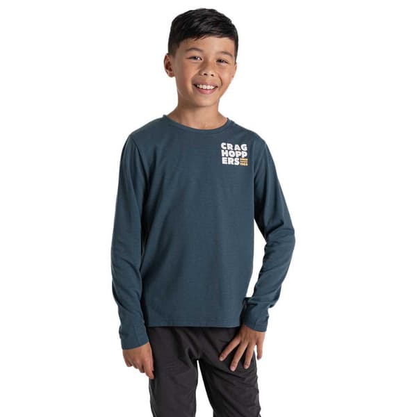 Craghoppers Nosilife Cruz T-shirt Med Lange ærmer Blå 5-6 Years