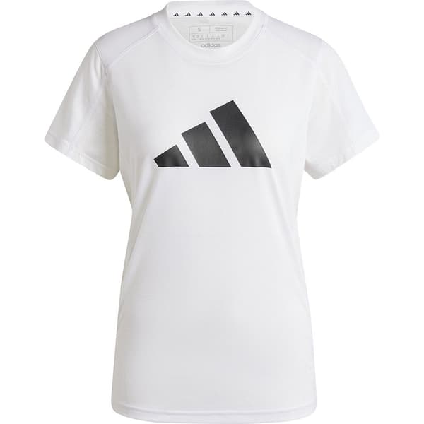 Adidas Train Essentials Logo T-shirt Med Korta ärmar Vit L Kvinna