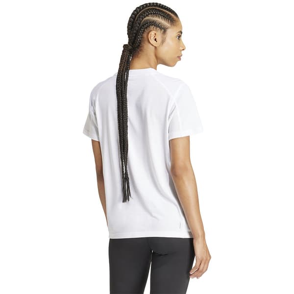 Adidas Train Essentials Logo T-shirt Med Korta ärmar Vit L Kvinna