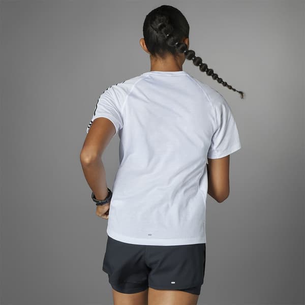 Adidas Own The Run 3 Stripes T-shirt Med Korta ärmar XL Kvinna