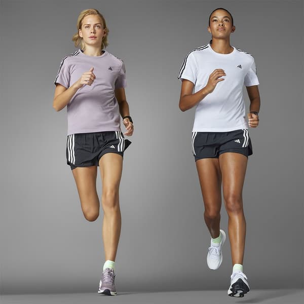 Adidas Own The Run 3 Stripes T-shirt Med Korta ärmar XL Kvinna