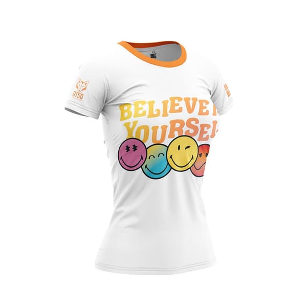 Otso Smileyworld Believe Lyhythihainen T-paita Valkoinen M Nainen