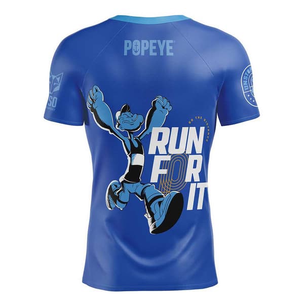 Otso Popeye Run For It T-shirt Med Korte ærmer Blå M Mand