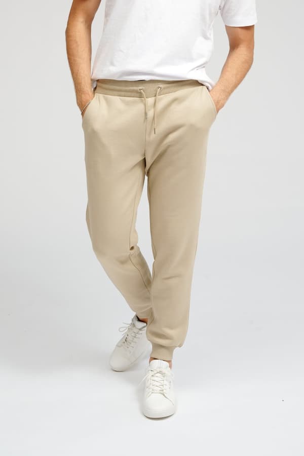 Basic joggingbukser - Mørk Beige Mørk Beige XS