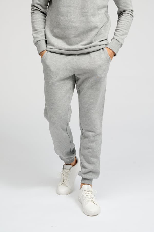 Basic joggingbukser - Lysegrå melange Lysegrå Melange XS