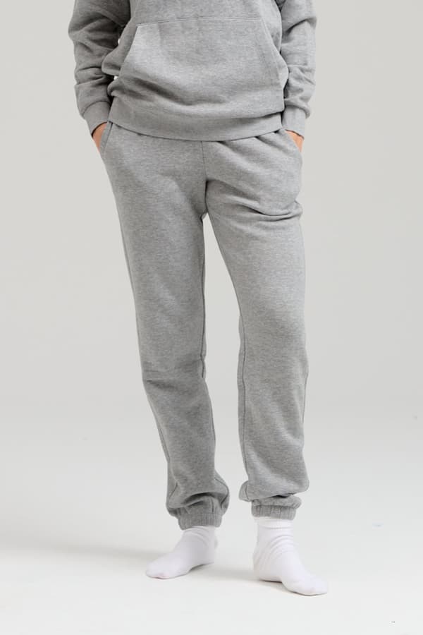 Basic joggingbukser - Lysegrå melange Lysegrå Melange S