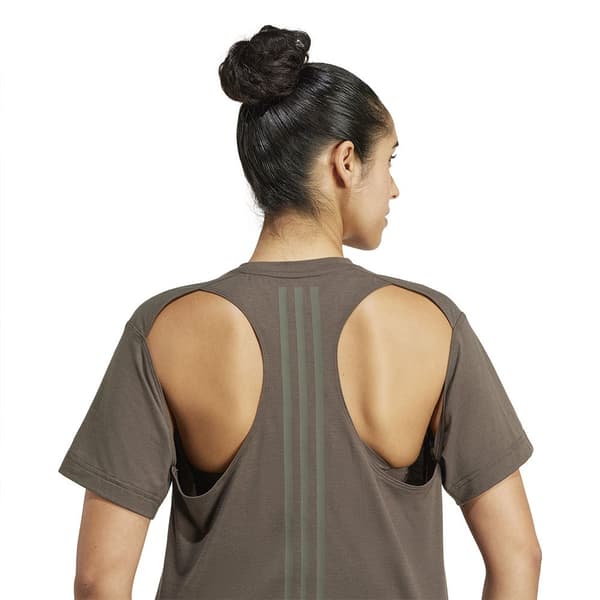 Adidas Power 3 Stripes T-shirt Med Korte ærmer  L Kvinde