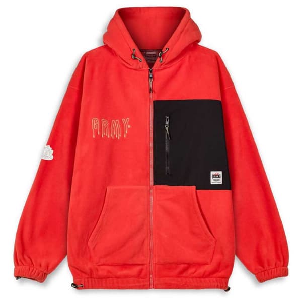 Grimey Back At You Polar Sweatshirt Med Dragkedja Röd M Man