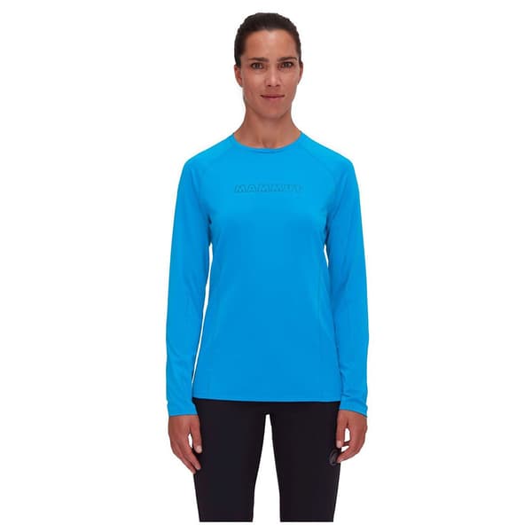 Mammut Selun Fl Logo T-shirt Med Lange ærmer Blå S Kvinde